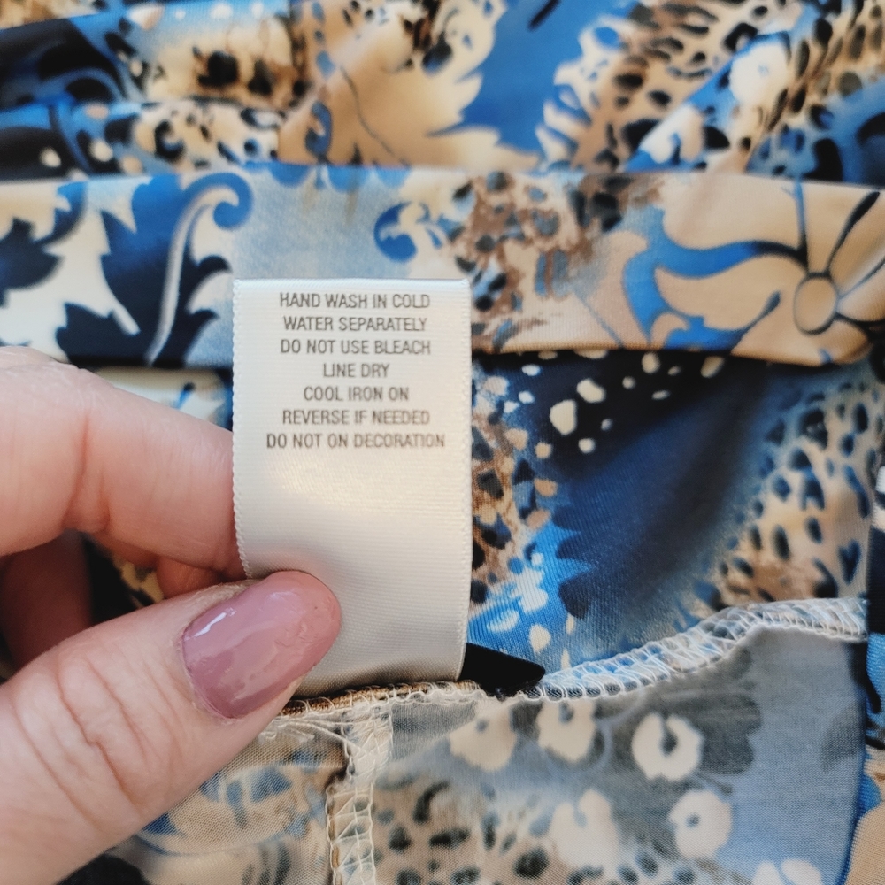 💕 BOGO Style Maxi Skirt Animal & Floral Print Women's Size Medium - Picture 6 of 7